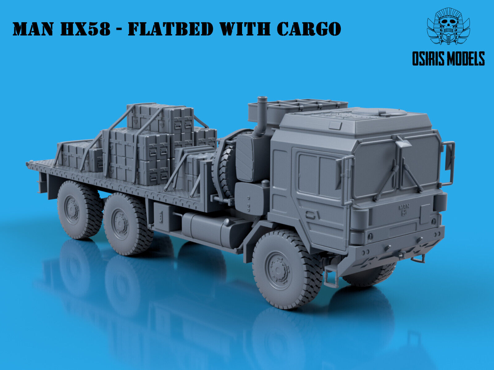 MAN HX58 Flatbed with Cargo Model - Made to order - Check Lead Times